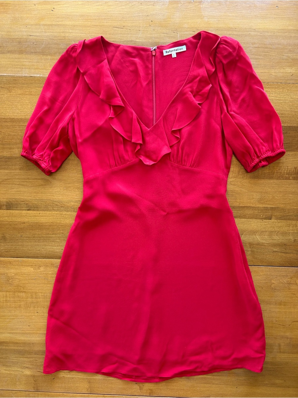 NWOT Reformation Red Simon Mini Dress